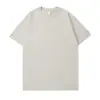 Camiseta de Algodón Puro para Pareja Transfronteriza, Peso Pesado 230g, Mangas Caídas, Corte Holgado, Cuello Redondo, Manga Corta, Estilo de Pareja de Moda