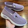 Zapatos de Madre Verano Cómodos Transpirables Suela Suave Edad Media Casual Zapatos de Mujer Planos Malla Calada Zapatos de Tela de Pekín Antiguos para Mujer