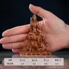 Estatua de Cobre de Manjushri y Samantabhadra, Mini Estatua de Buda para Escritorio del Hogar y la Oficina, Adorno Artesanal para Adoración y Exhibición