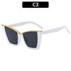 Novos Óculos de Sol de Moda Olho de Gato com Armação Grande Personalizados Tendência Versátil Elegantes Emagrecedores Óculos para Mulheres Óculos Europeus e Americanos Transfronteiriços