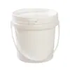 Balde de Plástico PP de Grau Alimentício 1L com Tampa, Balde Redondo Selado com Tampa de Pressão, Balde para Embalagem de Molho e Tinta, Atacado em Estoque
