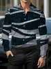 Camisa estampada de manga larga para hombre, estilo europeo y americano, camisa casual holgada para hombre