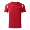 Camiseta de Equipo Chino para Hombres y Mujeres Verano Atletas Secado Rápido Seda de Hielo Alta Elasticidad Cuello Redondo Manga Corta Ropa de Entrenamiento para Estudiantes de Escuela de Artes Marciales