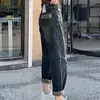 Calça Harem Jeans de Cintura Alta Plus Size para Mulheres, Novo Estilo Outono 2025, Cobre o Quadril, Emagrecimento, Elástica, Calça Dad