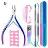 Herramienta para manicura, tira pulidora, lima de uñas, tira pulidora de acero inoxidable, tijeras para piel muerta, tenedor para piel muerta, herramienta para eliminar la manicura.