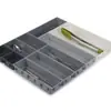 Organizador separador de cuchillos de cocina, cucharas y tenedores, plástico, se puede combinar libremente, mesa para artículos pequeños, cajón de almacenamiento combinable, caja de almacenamiento