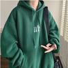 Sudadera con capucha para hombre invierno vintage americano retro holgada terciopelo engrosada moderna marca alta calle talla grande sudadera moderna