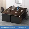 Escritorio y silla de oficina para personal de dos plazas, escritorio moderno simple para jefe de oficina, escritorio para computadora de empleado lado a lado