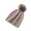 Gorro de Punto Mezclado con Lana Otoño e Invierno Nuevo Moda Femenina Casual Protección para las Orejas Gorro de Montón Cálido Moda Gorro de Lana