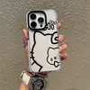 Capa de Celular Transparente com Cabeça de Gatinho Fofo Japonesa e Coreana para Apple 17Pro Iphone16, Capa Macia Fofa Anti-riscos