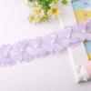Exclusivo transfronterizo para accesorios de ropa de bebé, encaje de perla de color, doble lazo decorativo de organza, encaje de cuentas hecho a mano