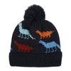 Gorro de Lana Infantil 2020 Nuevo en Amazon Jacquard de Dinosaurio Forro de Algodón Gorro Tejido Gorro para Niños y Niñas Otoño e Invierno