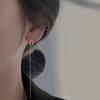 Aretes de Aro con Gota de Agua Completamente Diamantados Pendientes Calados Estilo Frío Pendientes Suaves de Nicho para Mujer Pendientes Largos con Borlas Aspecto Adelgazante para Rostro Redondo