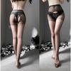 Wangchunshan Conjunto de Meias de Renda Sexy Meia-Calça Transparente Sexy Tentação Peça Única Meia-Liga Meias Vestido