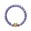 Pulsera Bodhi de Jade Blanco Natural de Hainan, Nuevo Estilo Chino, Morado Elegante, Suave Pulsera de una Sola Vuelta Wrap-Around, Cuentas de Oración Budistas al por Mayor