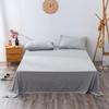 Touca de Cama de Algodão Tianzhu Lençol de Cama de Algodão Estilo Japonês Cor Sólida Sem Estampa Touca de Cama Listrada Bom Algodão Cama de Solteiro Tricô Cabelo