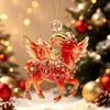 Adorno Año del Cordero Fuego Rojo 2027, Colgante Prosperidad Año del Cordero, Regalo de Año Nuevo, Llavero de Acrílico, Decoración para Árbol de Navidad