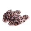 Pantuflas mullidas con estampado de leopardo para mujer, pantuflas de interior para otoño e invierno, pantuflas de felpa de suela plana, antideslizantes y con punta abierta, fabricantes