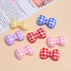 Plaid Pajarita Pequeña Dibujos Animados Lindos Hecho a Mano DIY Joyería Accesorios Pasador Paquete de Materiales Pegamento Crema Resina Pequeños Accesorios