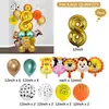 Productos Nuevos Transfronterizos Set de Fiesta de Animales del Bosque Globo Combinación Digital Molde de Aluminio Columna de Globos Decoración de Cumpleaños
