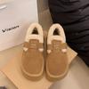 Sandálias Birkenstock de Solado Grosso para Mulheres, Botas de Neve Acolchoadas com Lã e Espessadas para Uso Externo, Novo Modelo Outono e Inverno 2026, Antiderrapante, Quente, Sapatos de Algodão Peludos