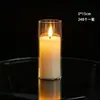 Luz de Vela Popular de Acrílico para Amazon, Luz de Vela Electrónica LED Transfronteriza con Vaso, Ambiente de Llama Simulada Parpadeante