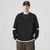 Ropa para Hombre Fengshe / Marca de Moda Sudadera Versátil Holgada de Cuello Redondo de Peso Pesado 300G para Hombre, Nuevo Top con Parches de Invierno/Otoño