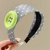 Diadema retro de ala ancha con lunares, adecuada para frentes amplias, para lavarse la cara, uso diario, versátil, ligera y que irradia una vibra lujosa y sofisticada