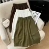 Pantalones versátiles y elegantes de Tencel y lino para el verano, pantalones casuales, de cintura alta, corte holgado, adelgazantes, pantalones finos de cinco puntos para usar al aire libre