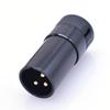 Cabezal XLR de 3 núcleos XLR en ángulo recto XLR XLR macho y hembra Aguja de cobre Conector de audio plateado Cabezal Cardon balanceado