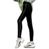 Novedad de Primavera Moda Leggings con Incrustaciones de Diamantes Ropa Exterior para Mujer Leggings Cálidos Forrados de Felpa Talla Grande Ajustados Pantalones hasta el Tobillo
