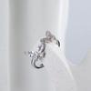 Anillo Doble Mariposa de Zirconia Estilo Frío Coreano Dongdaemun Lujo Accesible Alta Gama Anillo Abierto Ajustable Venta al por Mayor