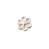 Prata Esterlina S925 Prata Lisa Contas Pequenas de Flor Contas Cilíndricas Pulseira de Cordão Tecido Seiko Colar Acessórios Artesanais DIY
