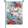 Nueva Bandera Popular de Jardín de Amazon Moda de Moda Corazón Flores Brillantes Decoración Festiva Venta Directa de Fábrica Transfronteriza