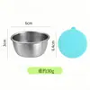 Molheira de aço inoxidável 304 transfronteiriça com tampa de silicone à prova de vazamentos, adequada para culinária ocidental, pimenta do reino, molho de tomate e temperos