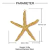 Estilo Europeo y Americano Estrella de Mar Grande Concha Corazón Colgante DIY de Acero Inoxidable Collar de Pájaro para Mujer Colgante de Joyería de Acero de Titanio