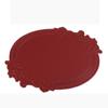 Jogo Americano Oval em Couro Embossado Jogo Americano PVC Embossado Vintage Palácio Antiderrapante Isolante Térmico Jogo Americano Ocidental Tapete de Mesa Tapete à Prova d'Água
