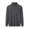 Mongólia Interior 100% Caxemira Pura Masculino Novo Clássico Simples Gola Alta Pulôver Espesso Casual Negócios Base Suéter Tricotado