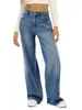 Colección otoño 2026 de marca independiente: Jeans de estilo americano, minimalistas, holgados, adelgazantes, de pierna recta, color liso, pantalones largos de cintura alta, modernos y casuales