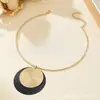 Temu Más Vendidos Populares Europeos y Americanos Geométricos Metálicos Estilo Grande Modernos Pendientes Largos Elegantes Versátiles Pendientes Collar