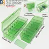 Caja de plástico transparente para accesorios de somier, caja de almacenamiento para piezas de baterías, caja de clasificación de herramientas