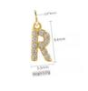 Colgante DIY de Cobre Zirconio con 26 Letras Inglesas, Accesorios de Letras Doradas, Collar, Pulsera, Aretes, Joyería, Colgante Pequeño
