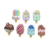 Mini Paletas de Chocolate Helado Arcoíris Accesorios de Resina Pinzas para el Cabello Lindas Cadenas para Teléfono Colgantes Accesorios