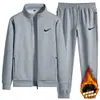 Ropa para Hombre Transfronteriza Primavera y Otoño Nuevo Conjunto de Dos Piezas Sudadera Cardigan Chaqueta con Cuello Alto y Pantalones Traje Deportivo Casual para Exteriores para Hombre