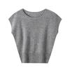 Temperamento Suave, Suéter Fino de Lã de Peça Única Sem Costura com Mangas Caídas para Mulheres, Novo Estilo de Outono, Gola Redonda, Top de Tricô Solto
