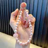 Cadena para llavero de teléfono móvil de perla, temblorosa, en vivo, cadena para llavero de teléfono móvil perlada, colgante, pequeño regalo, pulsera, venta al por mayor