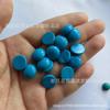 2 ~ 16mm semicírculo superfície plana lisa sem grão azul turquesa meio pão contas DIY jóias cobre prata incrustado buraco verde