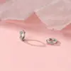 Aretes de Plata Pura 999 con Lazo Estilo Francés para Mujer, Pinzas para Orejas de Lujo Ligero Nicho de Gama Alta, Aros de Oreja Versátiles de Moda al por Mayor