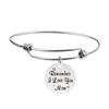 Pulseira europeia e americana Cross-border Aço inoxidável joias Gravura Pais Dia dos Namorados Ação de Graças Natal Presente Pulseira de titânio