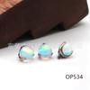 F136 Clavo de labio de ópalo de 3/4/5 mm con tres garras, bola de ópalo G23, accesorios de joyería para punción de titanio, clavo para lengua, clavo para hueso de oreja